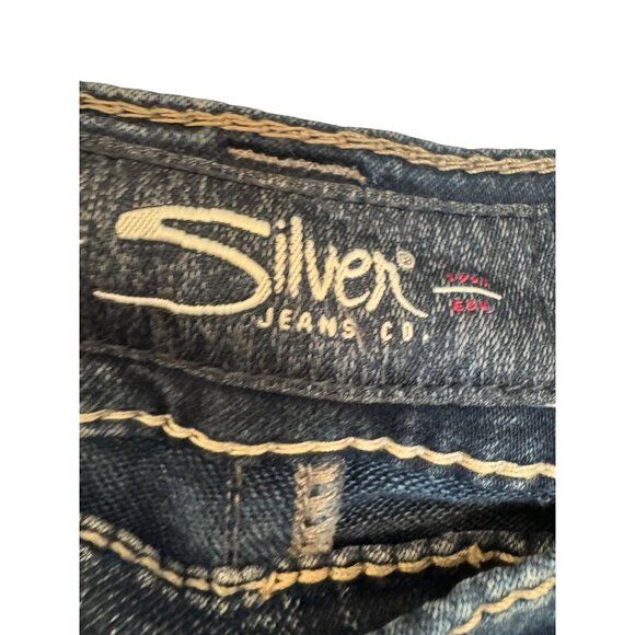 Silver Jeans Co Zac Mens Jeans W30 L32 Straight Fit Blue Mid Wash Stretch Denim - Picture 3 of 7